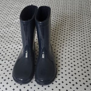 Never worn fleeced lined rain boots